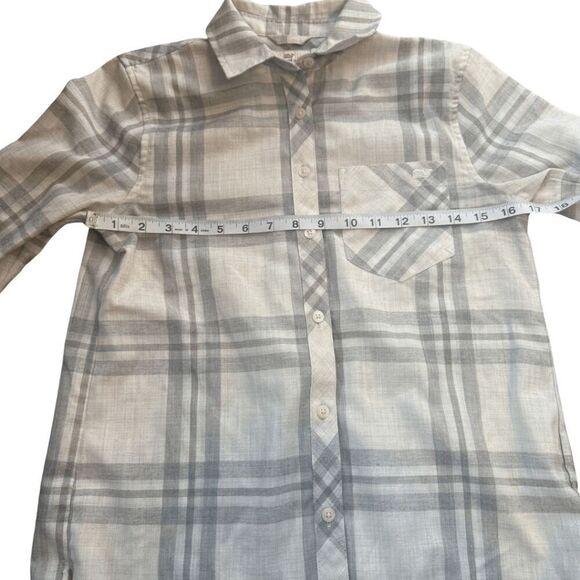Vineyard Vines Women's Plaid Flannel Relaxed Button Up Shirt Gray White Size 00 - Picture 6 of 7